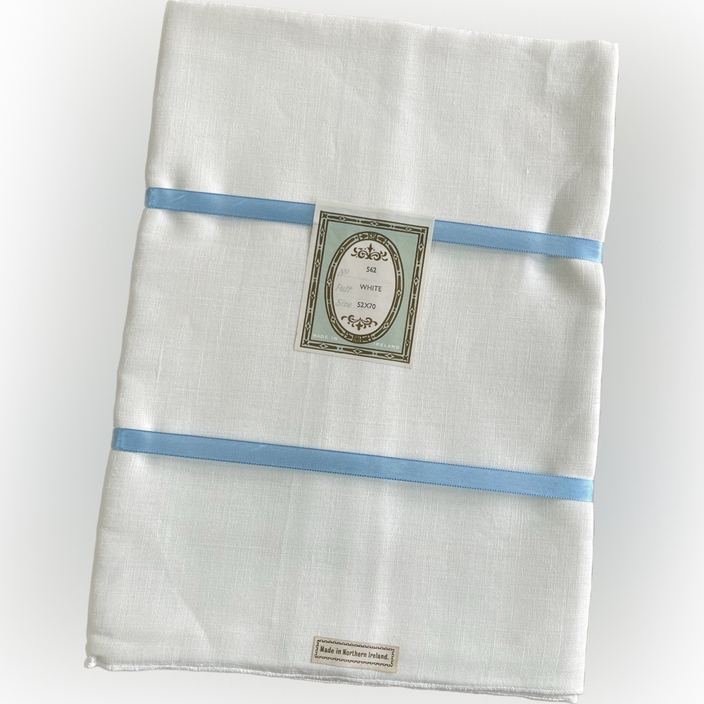Fine IRISH LINEN Tablecloth - WHITE